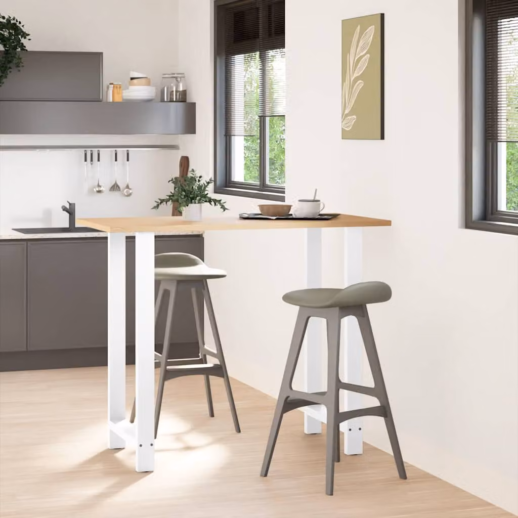 vidaXL Gambe per tavolo da bar bianche 2 pz 60x(110-111) cm in acciaio