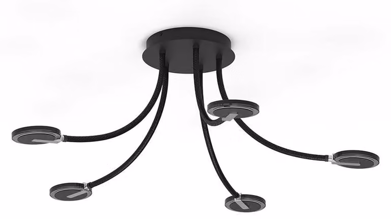 Plafoniera - nero - Turound - vetro metallo - Ø 92cm - LED - 3376ZW - Steinhauer