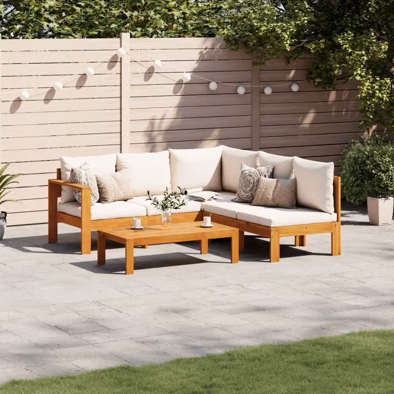 Maison Exclusive - Set di 4 divani da giardino con cuscini in legno massello di acacia