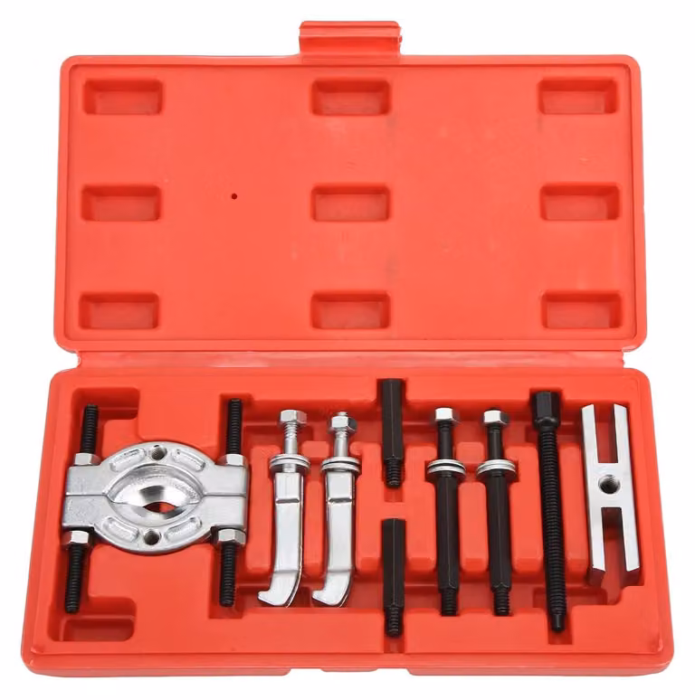Set di estrattori per separatori - Estrattori per cuscinetti - Cassetta degli attrezzi portatile - Set da 9 pezzi - Per la rimozione di cuscinetti - Utensili manuali - Adatto per meccanici