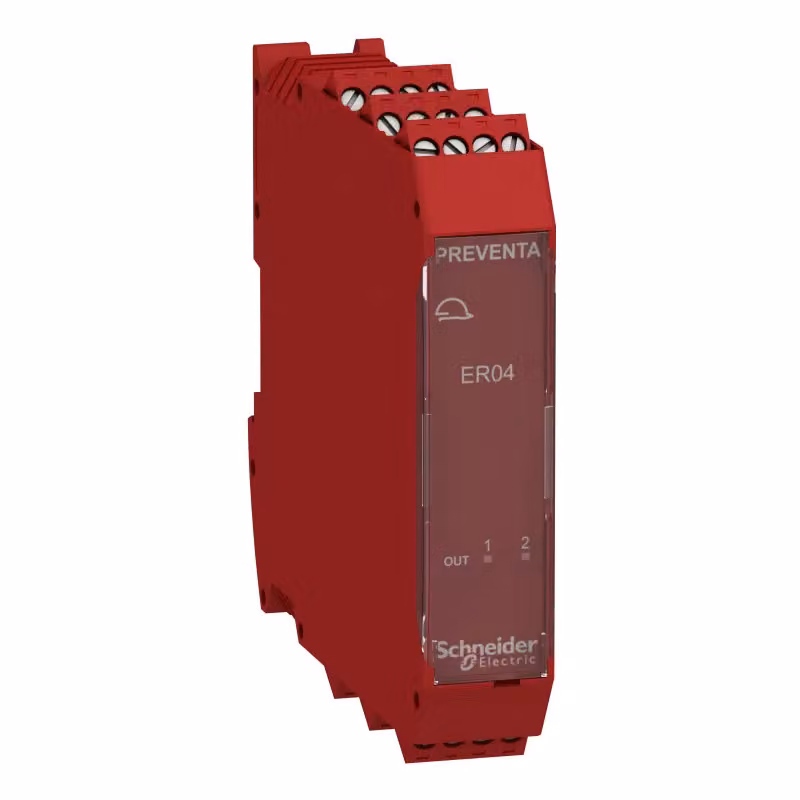 Schneider Electric: espansione uscite relè Modicon XPSMCM, 2x 2S+1Ö, comando tramite OSSD, morsetto a vite XPSMCMER0004