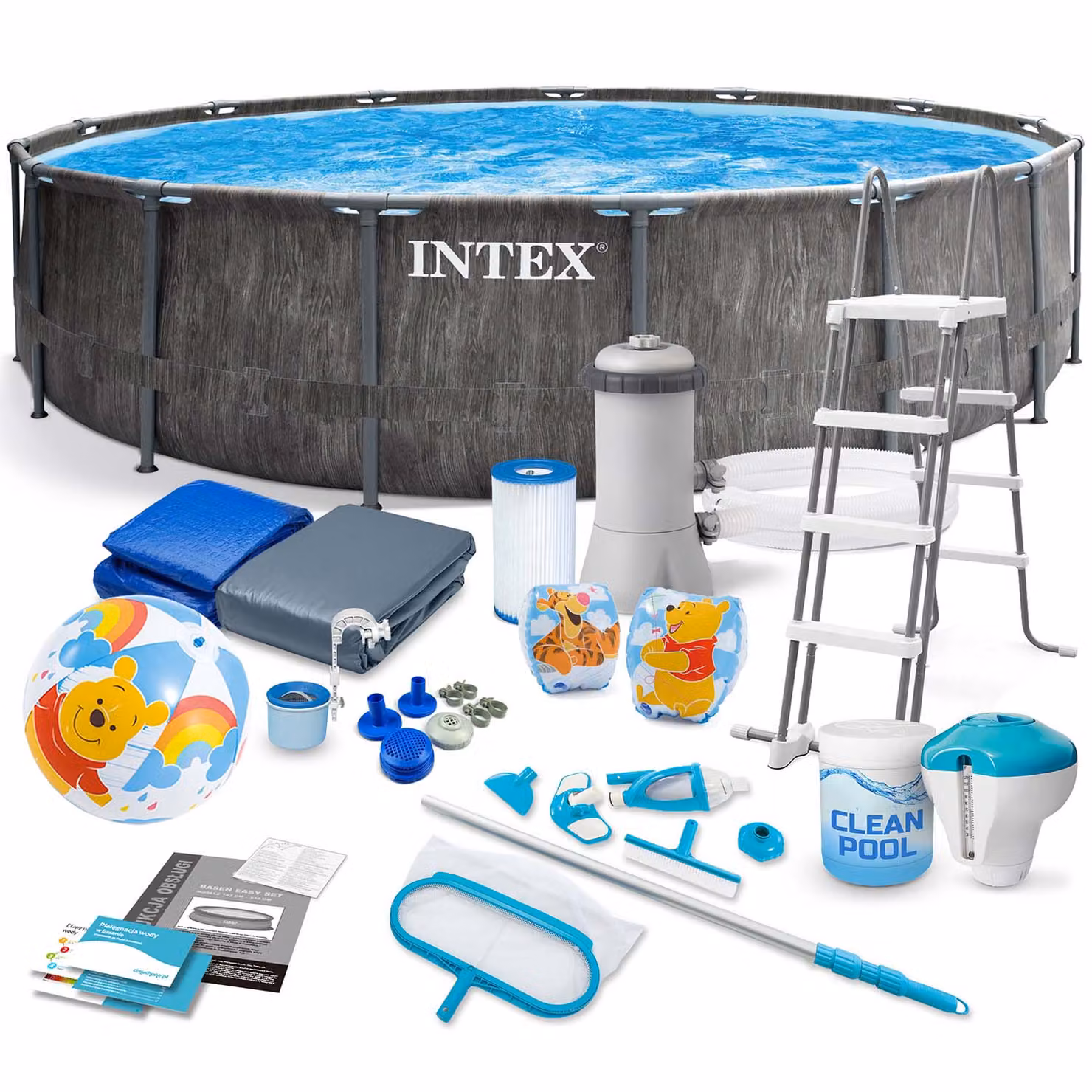 Telaio per piscina da giardino 457 x 122 cm Set 21 in 1 INTEX 26742