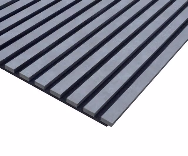 Set di 5 pannelli fonoassorbenti da parete GIORDANOSHOP in MDF con finitura carta melaminica effetto cemento grigio, L: 57,25 cm, H: 120 cm, P: 1,9 cm