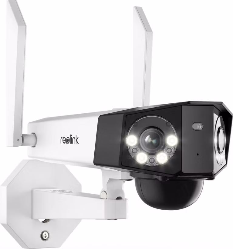 Telecamera di sorveglianza per esterni Reolink 6MP 3G/4G LTE con grandangolo a 180°, doppio obiettivo, telecamera di sorveglianza solare per esterni con slot per scheda SIM, senza WLAN, rilevamento AI, visione notturna a colori, Duo 2 LTE