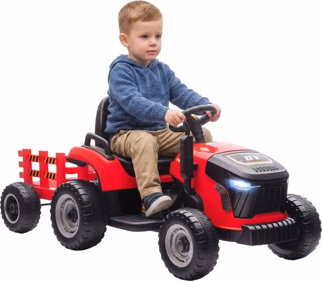 Trattore Elettrico per Bambini ¨C zephmum ¨C Rosso, 12V