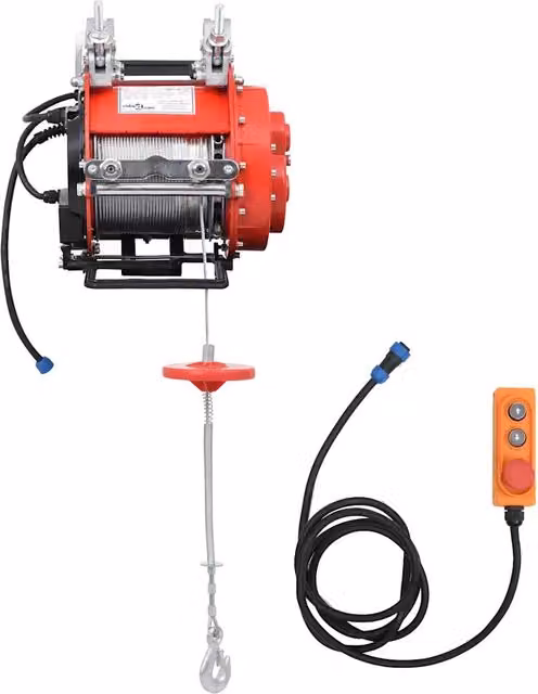Verricello Elettrico vidaXL in Acciaio Rosso con Motore – 1