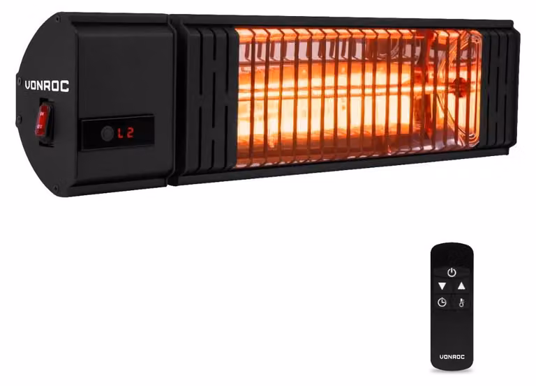 Riscaldatore da parete per esterni - 2000 watt - a torre - con telecomando