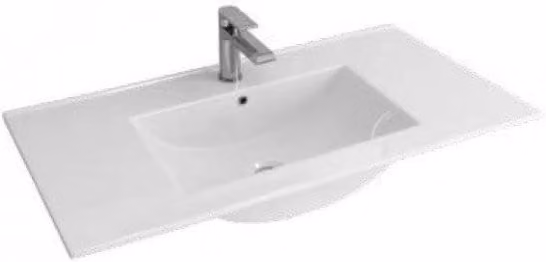Lavabo rettangolare da incasso 1 foro ROJO 101x47x18 cm