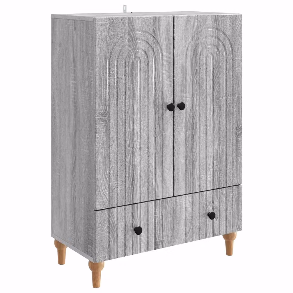 Credenza moderna vidaXL in legno ingegnerizzato grigio L: 66 cm, P: 34,5 cm, H: 95 cm – 2