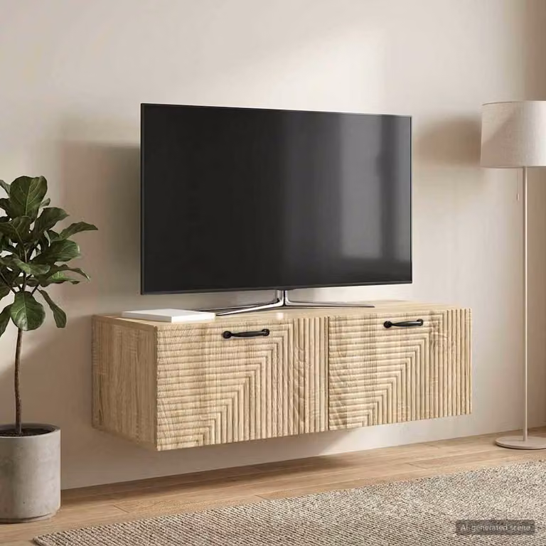 vidaXL Mobile Porta TV da Muro Moderno in Rovere Sonoma, L 98 x P 41 x H 30 cm