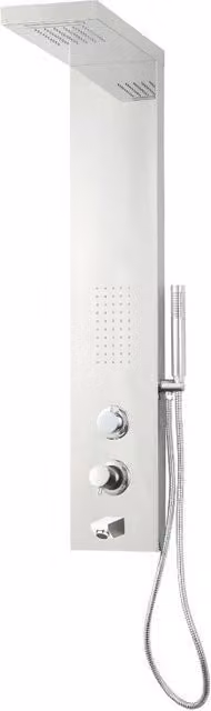 Colonna doccia pannello modello ivon cascata bocca erogazione vasca idro lombare *** finitura lucido, confezione 1