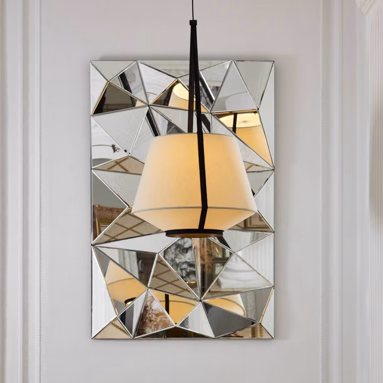 Forestier Lampada a sospensione Carrie S, dimmerabile, Soggiorno / Sala da pranzo, Tessuto / Stoffa / Seta, Design, Lampada a sospensione