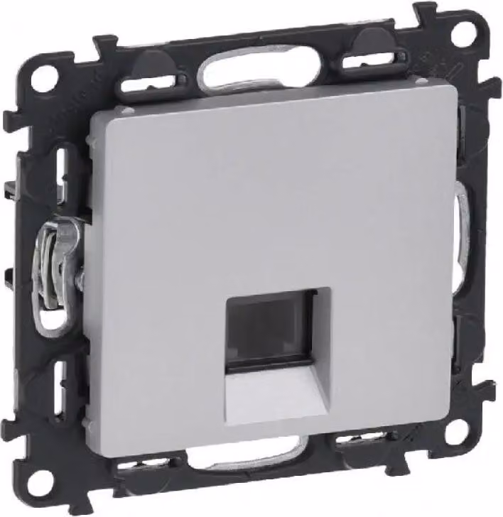 Presa telefonica RJ11 4pin alluminio Valena Life 753338 Legrand 4750