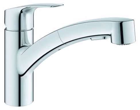 Grohe Eurosmart mitigeur d'évier, basse pression, saillie 227mm, douchette extractible Dual, 1012310000, 1012310000