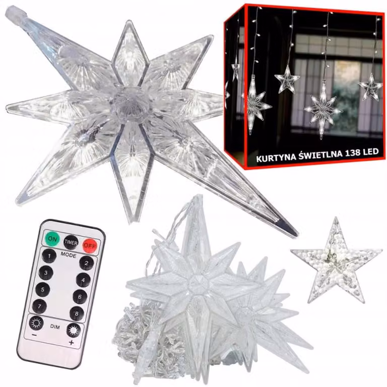 Verk 26019 Ghirlanda luminosa a forma di stella con 138 LED multicolori
