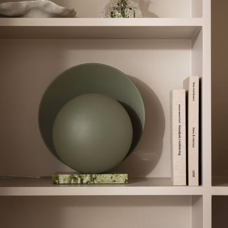 Globen Lighting Lampada da tavolo ORBIT, Verde, Soggiorno / Sala da pranzo, Pietra, Design, Lampada da tavolo