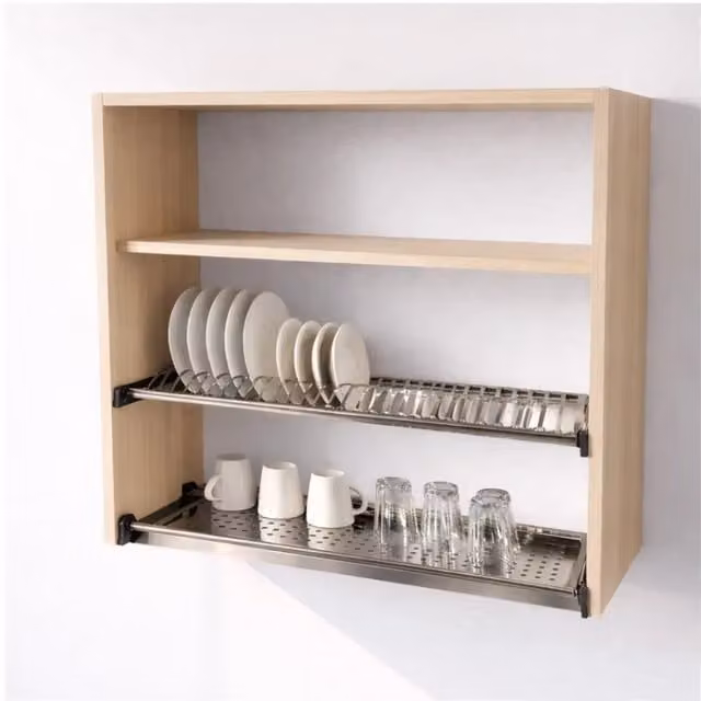 Calandrelli Pensile Scolapiatti Moderno in Rovere con Ante a Battente H 90 cm L 80 cm P 33 cm
