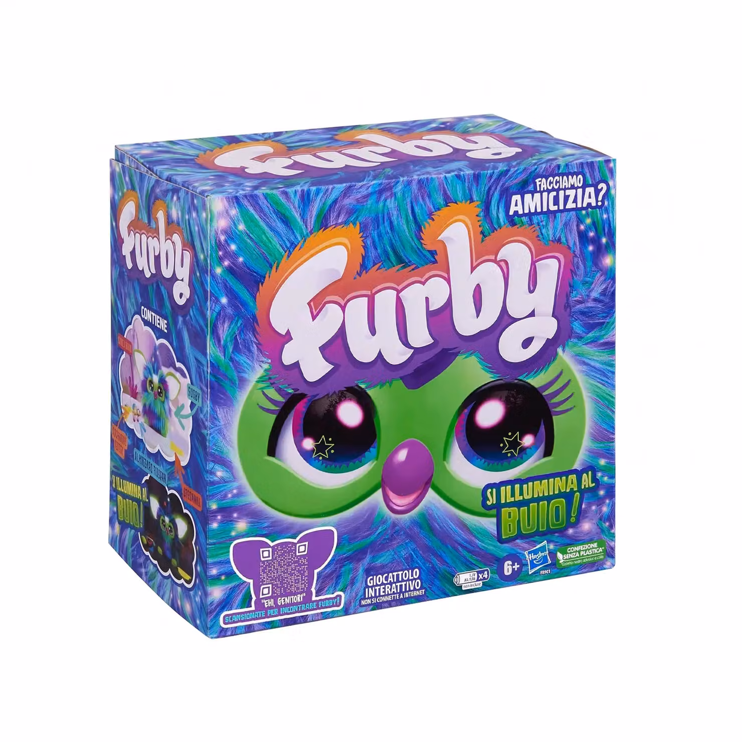 Hasbro Furby Galaxy Peluche Interattivo Multicolore con Suoni e Reazioni Sensoriali – 1