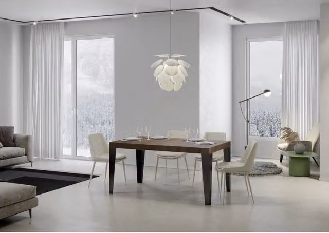 Tavolo allungabile Flame Premium ITAMOBY con telaio Antracite e piano Noce, L/P: 200/460 x 90 cm