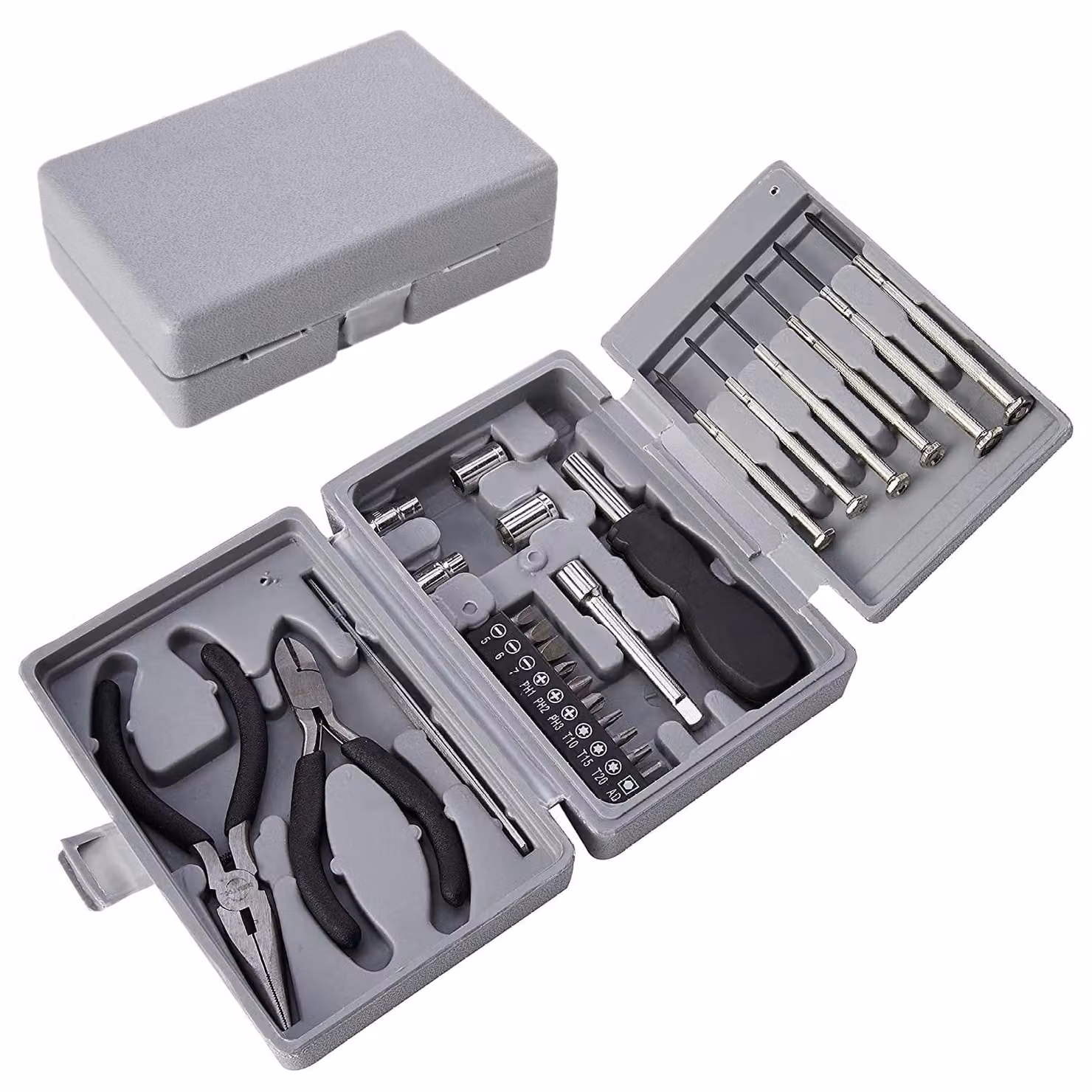Set di mini-utensili da 25 pezzi, realizzato in acciaio cromo-vanadio
