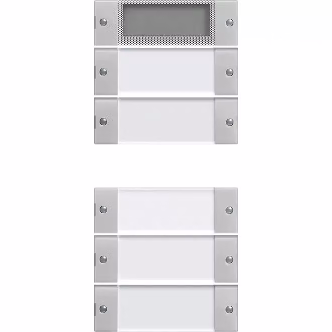 Set di interruttori a bilanciere Gira 5f Plus (2+3) sistema BSF 55 trasparente/grigio m 2145015