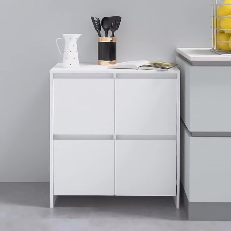 Credenza bianca vidaXL in MDF con design minimalista L: 70 cm, P: 41 cm, H: 75 cm