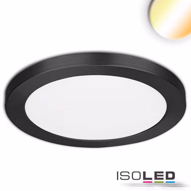 Lampada a LED da incasso/superficie Slim Flex, 24W, nero, ColorSwitch 3000|3500|4000K