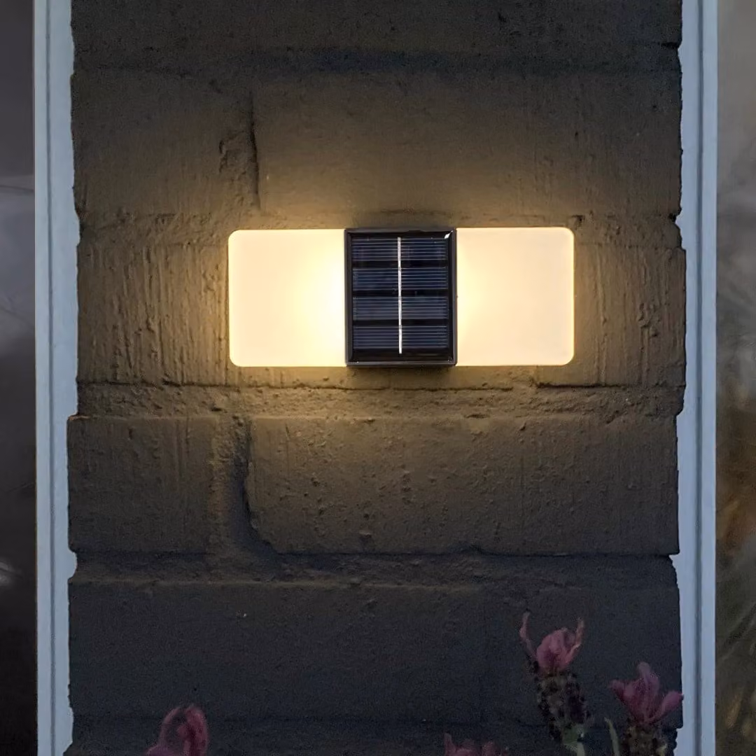 Lampada solare da parete Wally Frost white H 14cm 2 modalità