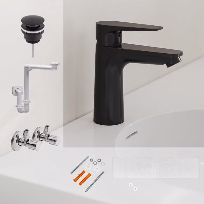 Kronenbach Radia 3.0: Set di montaggio e accessori per lavabo con mobile sottolavabo