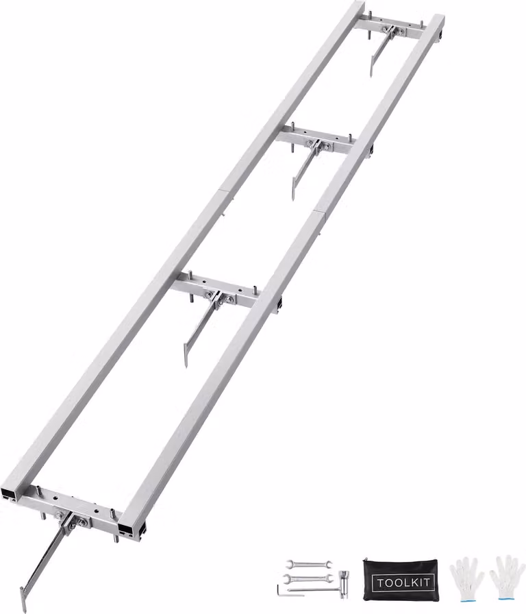 sistema di guida da 274 cm per motosega portatile Mulino per motosega Guida in alluminio e ferro compatibile con diverse motoseghe e mulini a catena