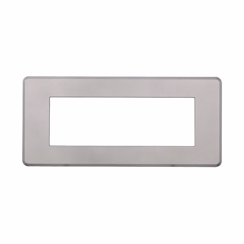 ETTROIT AN87606 Placca Slim Sottile 6P Serie Moon Colore Silver Compatibile Con Bticino Axolute Air
