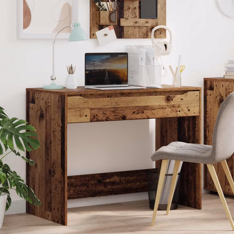 Scrivania moderna vidaXL in legno marrone, L/P/H: 100 x 50 x 78 cm