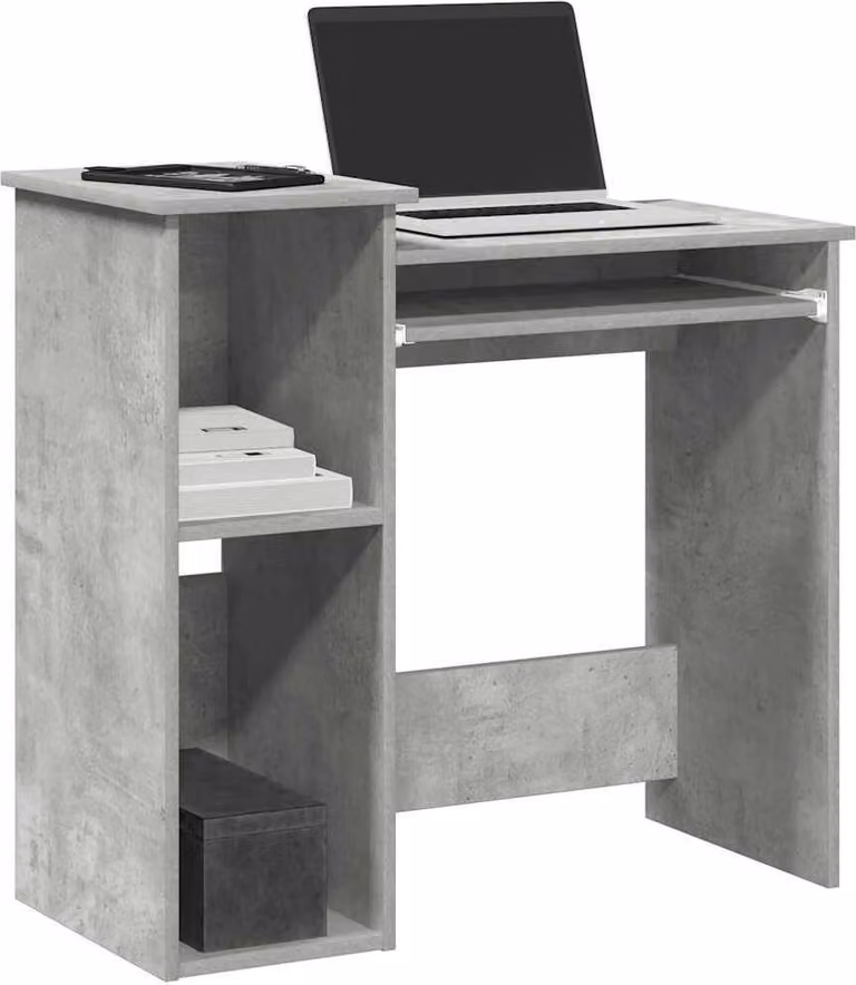 Maison Exclusive - Scrivania con ripiani Grigio cemento 84x40x78 cm Materiale ligneo