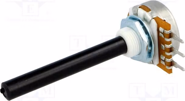 1 x Potenziometro: 6 mm, 1 giro, 2,2 kΩ, tolleranza 20%, 0,4 W, a foro passante (THT). Potenziometro a 1 giro