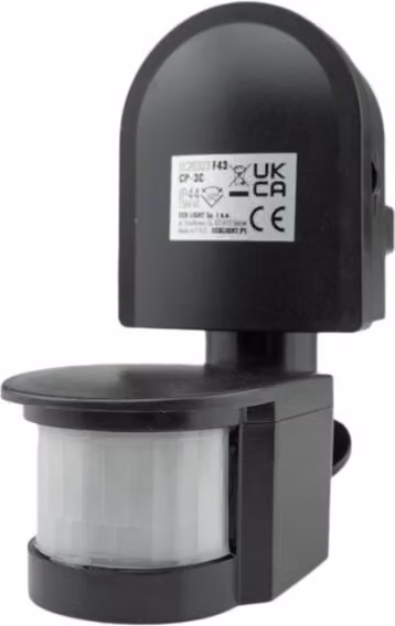 Sensore di movimento e crepuscolare PIR a superficie fino a 300W mobile nero IP44 Ecolight EC20323
