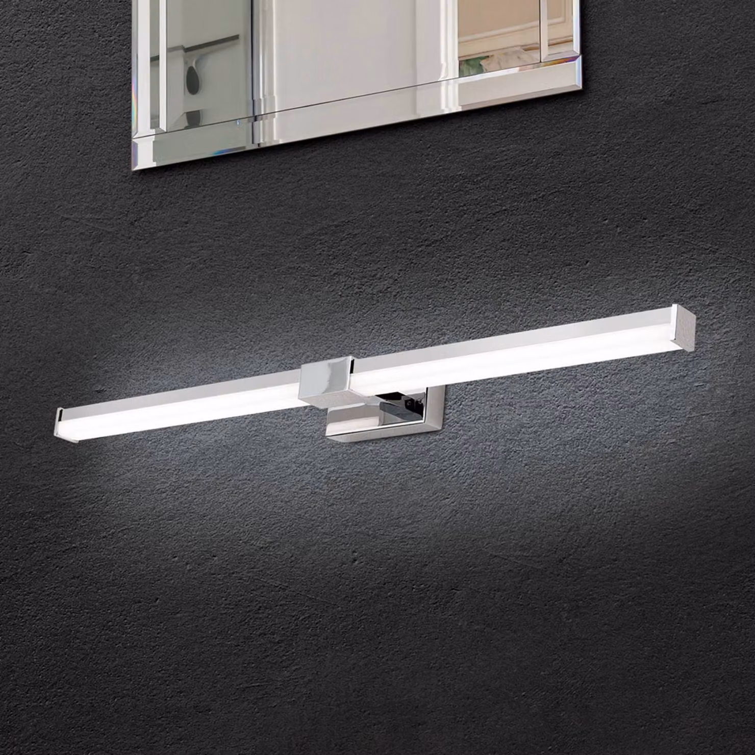ORION Applique da parete Argo, Cromo / Argento, Bagno, Plastica, Moderno, Applique