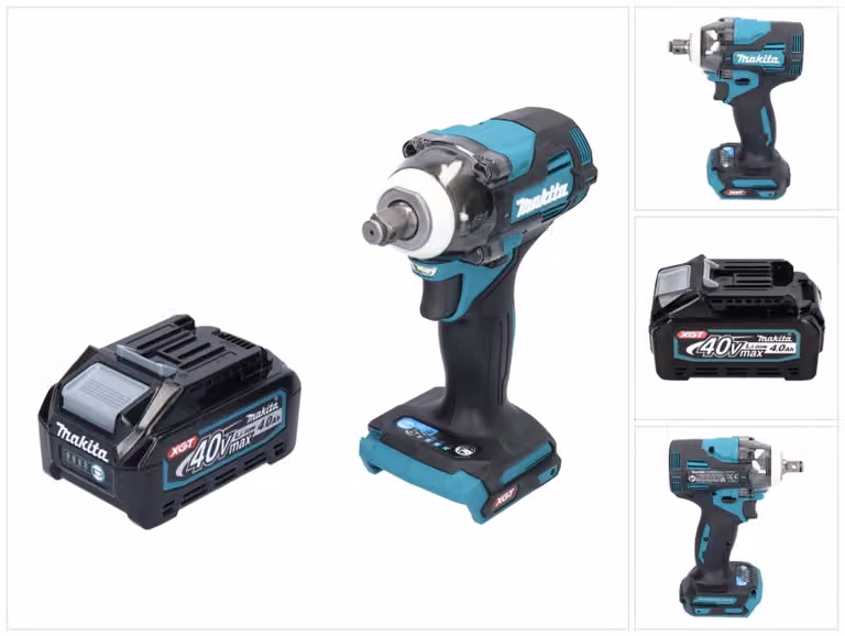 Avvitatore a impatto a batteria Makita TW 004 GM1 40 V max. 1/2" 350 Nm XGT Brushless + 1x batteria 4,0 Ah - senza caricabatteria