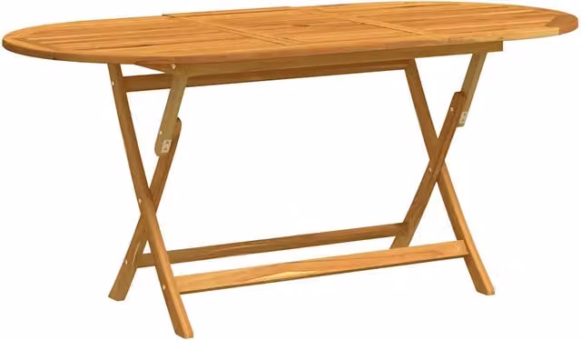 Tavolo da Giardino-Tavolo da esterno Pieghevole 160x85x75cm Massello di Eucalipto