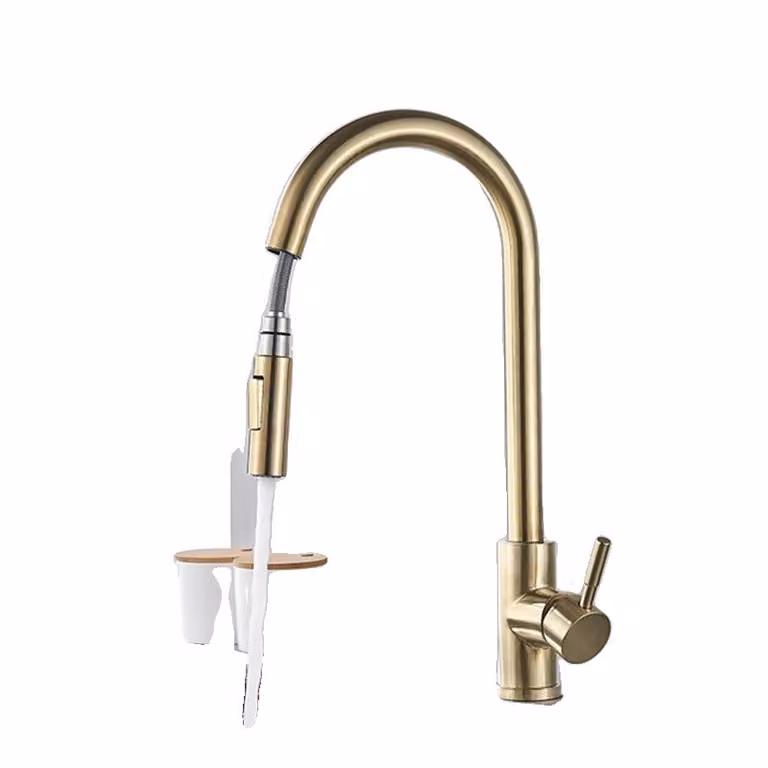 Rubinetto da cucina, con funzione spray estraibile, comando monoleva, colore: blu intenso