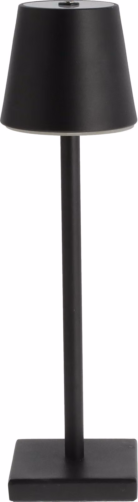 Lampada Da Tavolo Firenze Led Ricaricabile Ip44 Nera 38 Cm