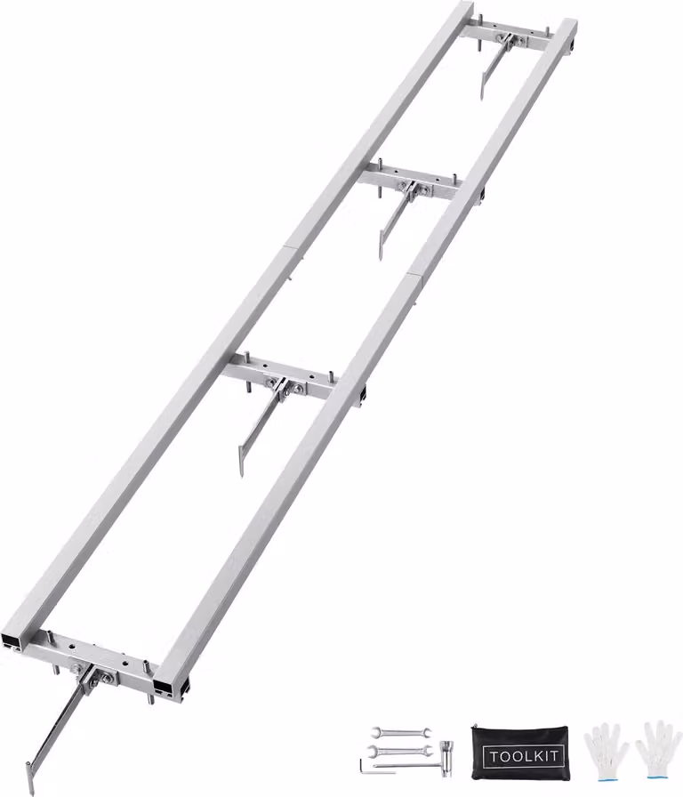 sistema di guida da 274 cm per motosega portatile Mulino per motosega Guida in alluminio e ferro compatibile con diverse motoseghe e mulini a catena