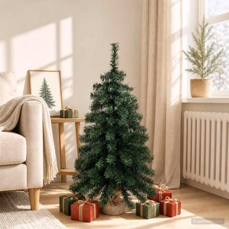 Albero di Natale in miniatura, 90 cm, PVC, verde