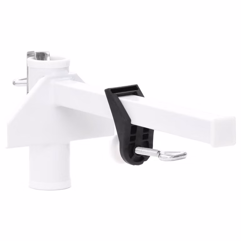 Maison Exclusive - Supporto per ombrellone da balcone, bianco, acciaio, 38 mm
