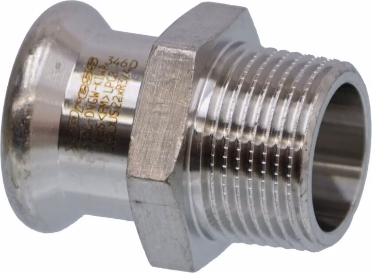 VSH XPress acciaio inossidabile R2705, raccordo di transizione I/AG, 28 x 1 mm