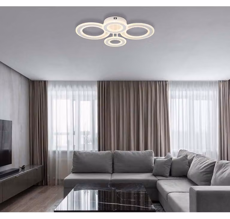 GLOBO Illuminazione Plafoniera ANTHONY LWH 59x42x12 cm bianco Lampada da soffitto