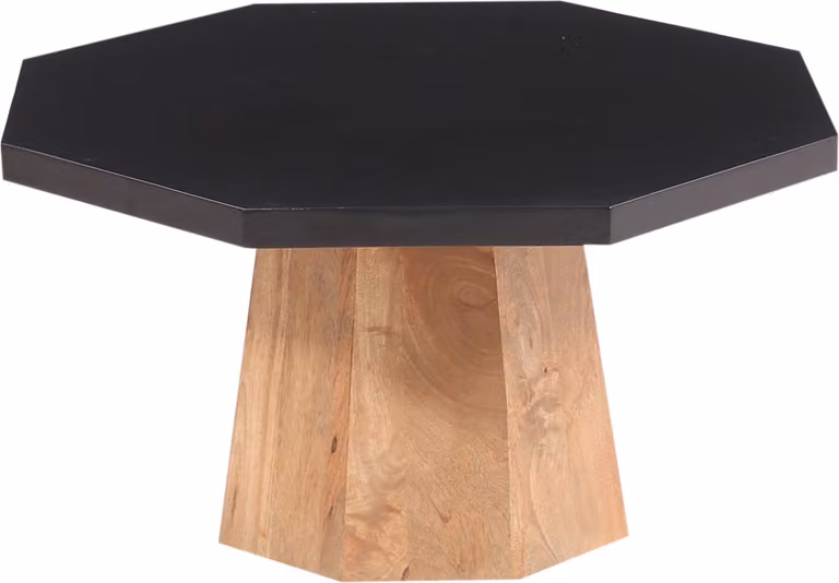 Tavolino rotondo Adelchi 90 cm in legno massiccio di mango, fatto a mano