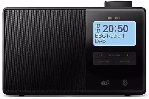 Radio portatile Philips TAR5600/00 digitale DAB+ FM con Bluetooth e protezione IP44, colore nero – 1