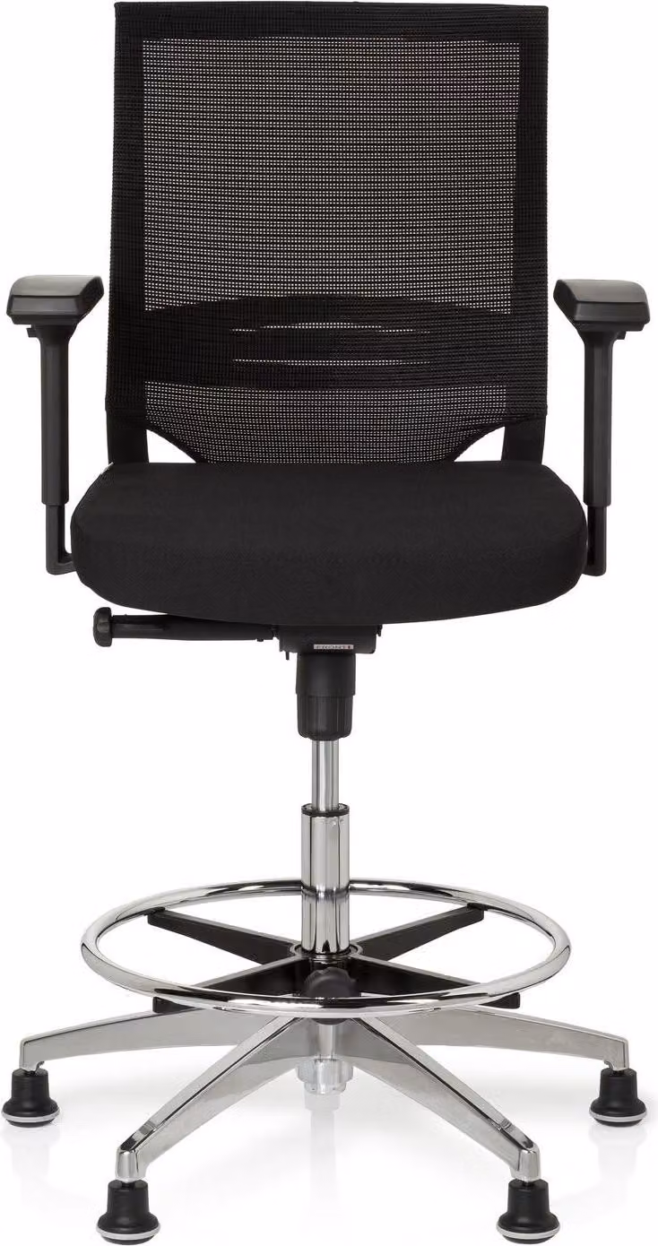 Sedia da lavoro / sedia da banco Top Work 77 imbottitura / rete nera