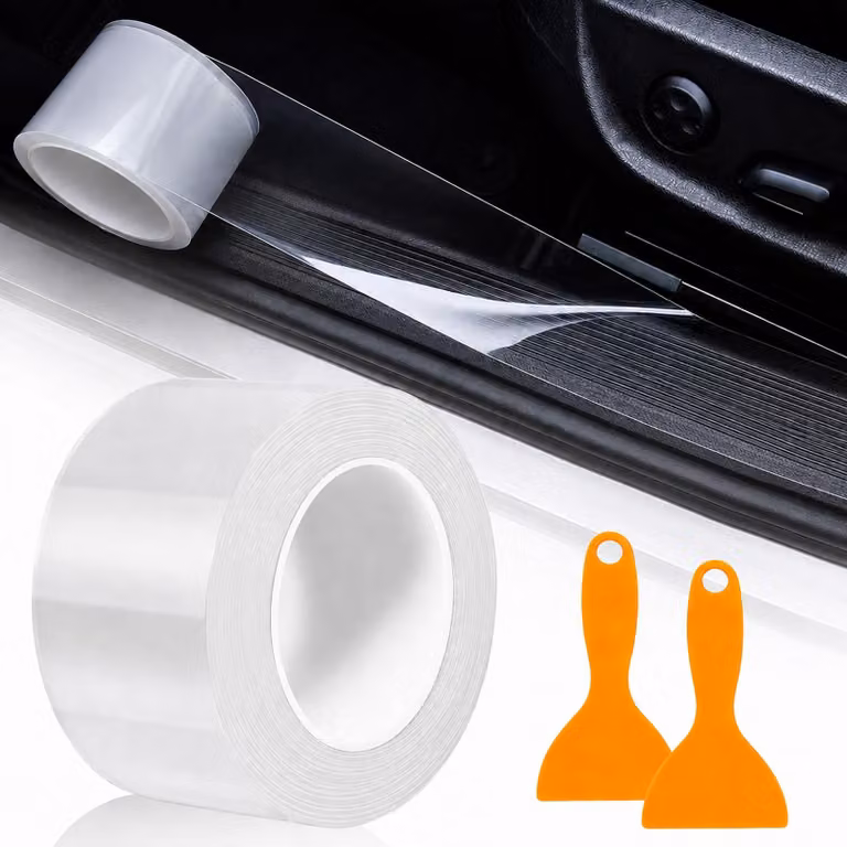 Pellicola protettiva trasparente, in plastica, 5 cm x 10 m, per auto