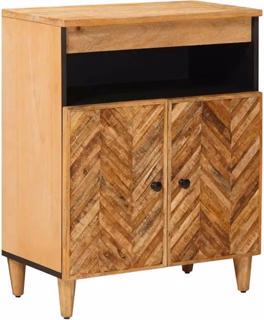 Armadio da soggiorno moderno vidaXL in legno di mango marrone L: 60 cm, P: 33,5 cm, H: 75 cm